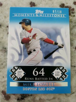 Mike Lowell 2008 Topps Moments And Milestones Blue 
