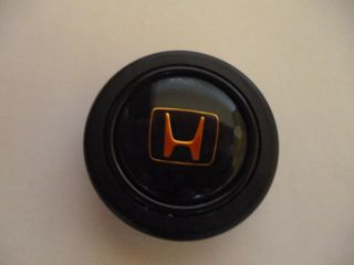 Momo Steering Wheel Center Horn Button Honda H Gold Logo Civic Crx Integra Rare