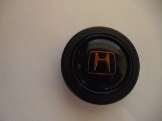 MOMO steering wheel center horn button Honda H gold logo Civic crx integra rare 3