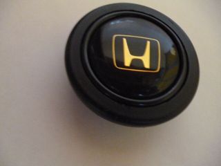 MOMO steering wheel center horn button Honda H gold logo Civic crx integra rare 5