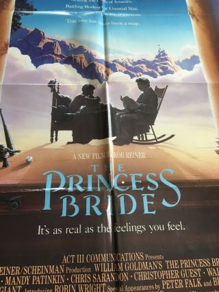 Rare Vintage 1987 The Princess Bride 1 - Sh Theater Movie Poster 5