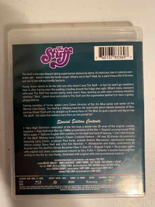 The Stuff Blu - Ray US Region A Special Edition Arrow Video OOP Rare 2