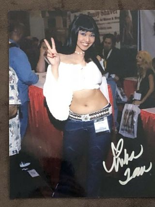 Mika Tan Adult Star Signed 8x10 Photo Autograph Sexy Penthouse Model Candid Rare