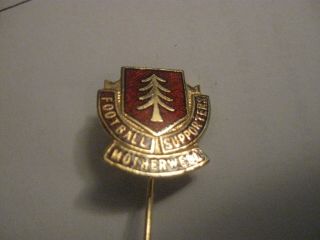Rare Old Motherwell Football Supporters Club Enamel Shortened Stick Pin Badge