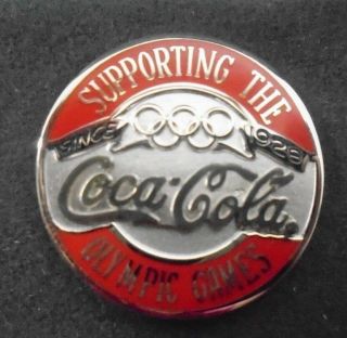 Vintage Rare Coca Cola Coke Sterling Silver Olympic Pin