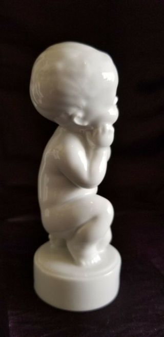 RARE - Complete set of 4 B&G Bing & Grondahl White Porcelain Baby Figurines 5