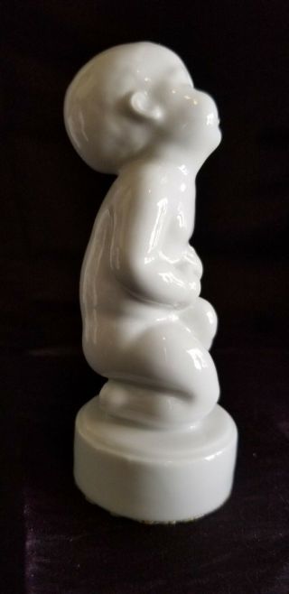 RARE - Complete set of 4 B&G Bing & Grondahl White Porcelain Baby Figurines 8
