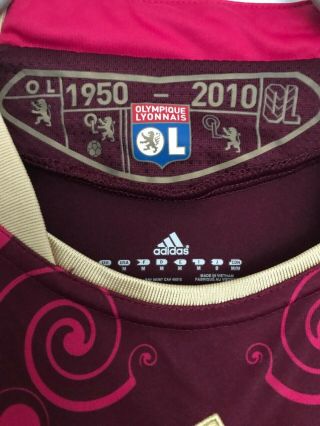 LYON Olympique Lyonnais away shirt 2010 - 11 iconic design addidas rare shirt - M 2