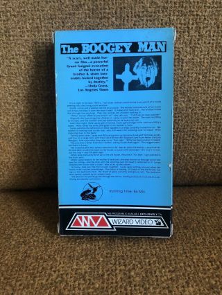 The Boogey Man (1981) HORROR VHS Wizard Video Sideloader RARE 6