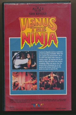 Venus The Ninja Pearl Cheung Martial Arts Kung Fu TWE Big Box VHS RARE 2