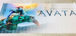 Avatar Movie Vinyl Banner Poster 36”x90” Rare Movie Poster.
