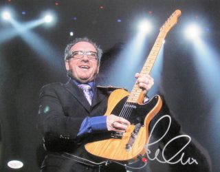 Elvis Costello Signed Rare 11x14 Photo Autographed Jsa