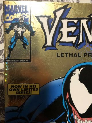 RARE GOLD Venom Lethal Protector 1 Gold Foil Variant Edition. 3