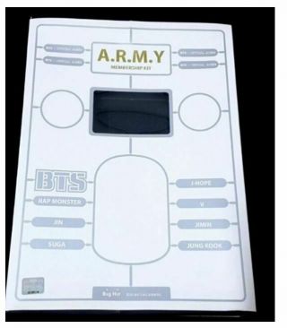Kpop Bts Global Official Fanclub Army 1st Term Membership Army Zip Full Kit Rare