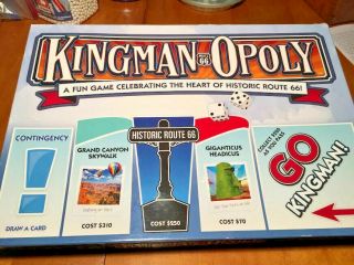 Rare Kingman Arizona Historical Route 66 Opoly Monopoly Board Game