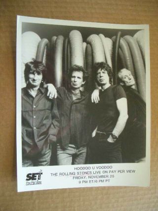 Vintage 1994 Rolling Stones Hoodoo U Voodoo Press Photo - Mick Jagger - Rare
