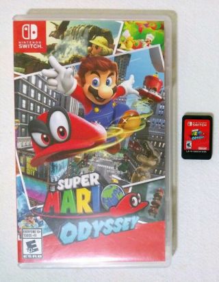 Mario Odyssey (nintendo Switch,  2017) Game W/ Case Very Rare