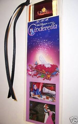 Cinderella Disney Classic Movie Film Cell Bookmark Rare