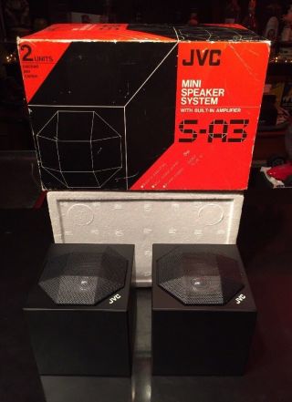 Jvc S - A3 Battery Powered Built - In Amplifier Speakers Very Rare Old Stock