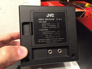 JVC S - A3 battery Powered Built - In Amplifier Speakers Very Rare Old Stock 6
