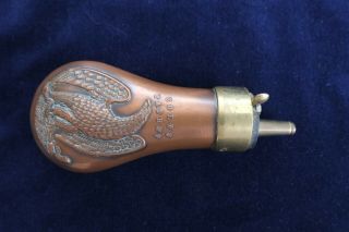 Rare Colts Patent Eagle Pistol Powder Flask Shot Percussion Flintlock Hammer