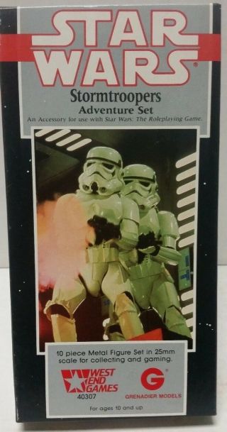 Rare Oop 1989 Star Wars Storm - Troopers Adventure Set Metal Figurine 25mm