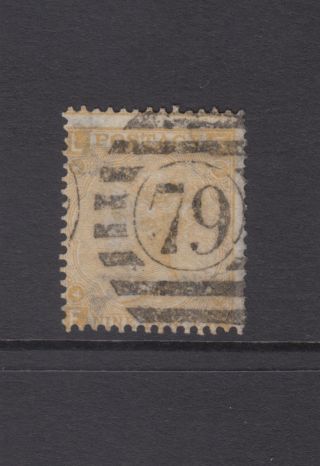 Gb Qv 9d Straw Sg98 Plate 4 " El " Good 1865 Stamp Emblems - Rare Stamp