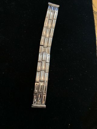 Vintage Kreisler Usa Steel Stretch Rare Design Band 18mm Bracelet Straight Ends