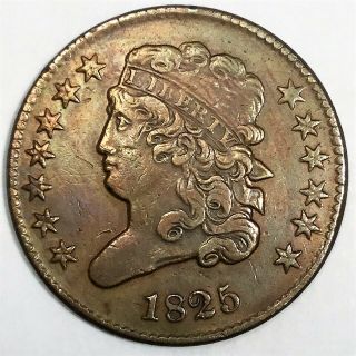 1825 Classic Head Half Cent Coin Rare Date