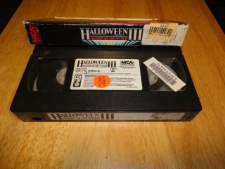 Halloween III : Season of the Witch (VHS.  1987) Tom Atkins Rare Horror MCA 3 4
