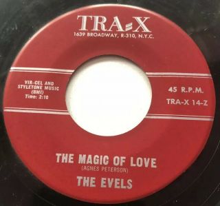 Rare 45 The Evels Tra - X Lbl.  The Magic Of Love
