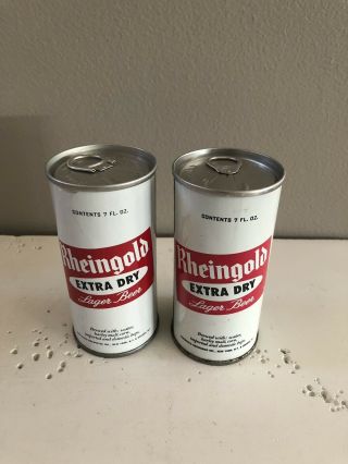 Vintage Rheingold Extra Dry Lager Steel Beer Can 7 Oz Empty Rare