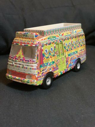 Rare Vintage Toy Bus Toyota Coaster Pakistan Scale 1:43 Colorful