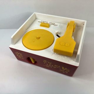 Vintage Rare 1971 Fisher Price Wind Up Music Box Record Player