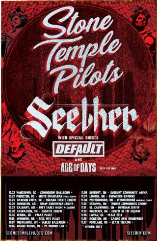Stone Temple Pilots | Seether Tour 2018 Ltd Ed Rare Poster,  Rock Poster Stp