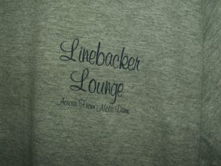 Rare Vintage Linebacker Lounge Notre Dame Fighting Irish Football T Shirt Size L 3