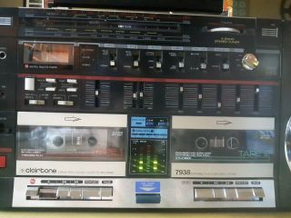 RARE Clairtone /Conion 7938 4 Band Radio Double Cassette Recorder BOOMBOX 4