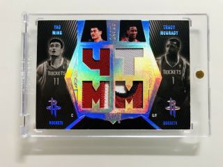 Yao Ming Tracy Mcgrady 2007 Ud Black Jersey Patch Quad Patches D 14/25 Rare