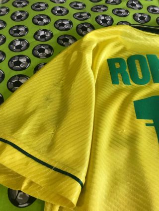 RARE Umbro Brazil Brasil Home Soccer Football Jersey 1994 1995 Romario 6