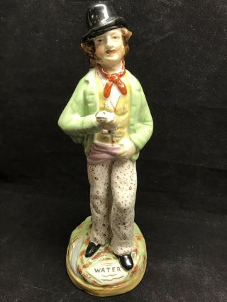 Rare Antique Staffordshire Ware Double sided Water and Gin figurine 1890 ' s (D11) 2