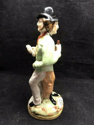 Rare Antique Staffordshire Ware Double sided Water and Gin figurine 1890 ' s (D11) 5