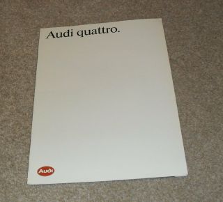 Audi Quattro Ur Coupe Sales Brochure 1986 - Rare Item - 200bhp 5 Cylinder 2.  2