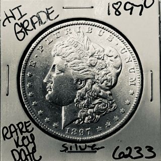 1897 O Morgan Silver Dollar Hi Grade U.  S.  Rare Key Coin 6233
