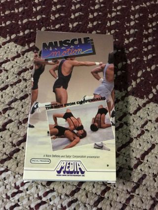 Muscle Motion Vhs Chippendales Extremely Rare Workout Tape Bottom Flap Media