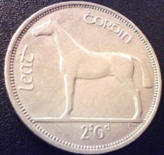 Ireland 1961 " Mule " Variety Error Halfcrown Irish Coin 2s6d Rare,  Sought After