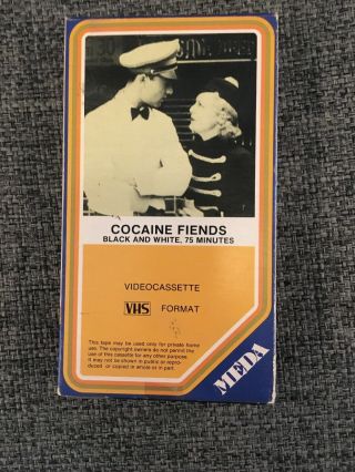 Cocaine Fiends Vhs Black And White Rare