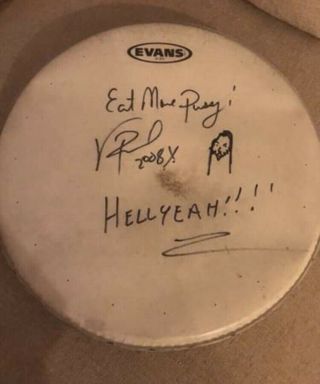 Pantera Vinnie Paul Signed Drumhead Hellyeah Look Rare Look