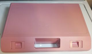 Rare Vintage Pink 30 Cassette Tape Storage Carry Case -