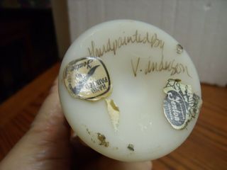 Vintage Fenton Custard Glass Bud Vase - 8 