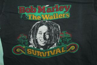 1979 Bob Marley & The Wailers Survival Concert Tour T Shirt Rare